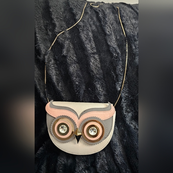 Rare NEW Kate Spade Limited Edition "Blaze A Trail" Crystal Eye Owl Crossbody - Picture 7 of 16